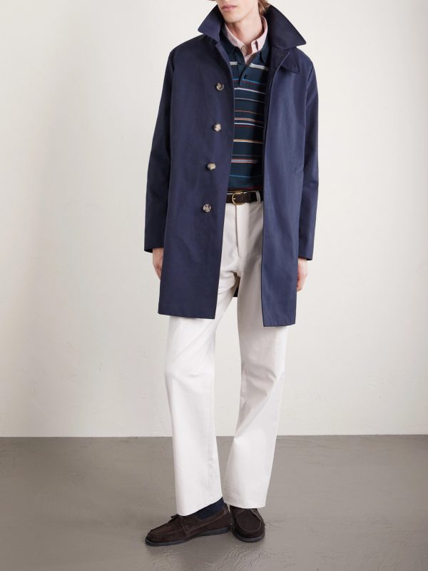 Cotton-Blend Gabardine Coat - OU Cotton-Blend Gabardine Coat - OU