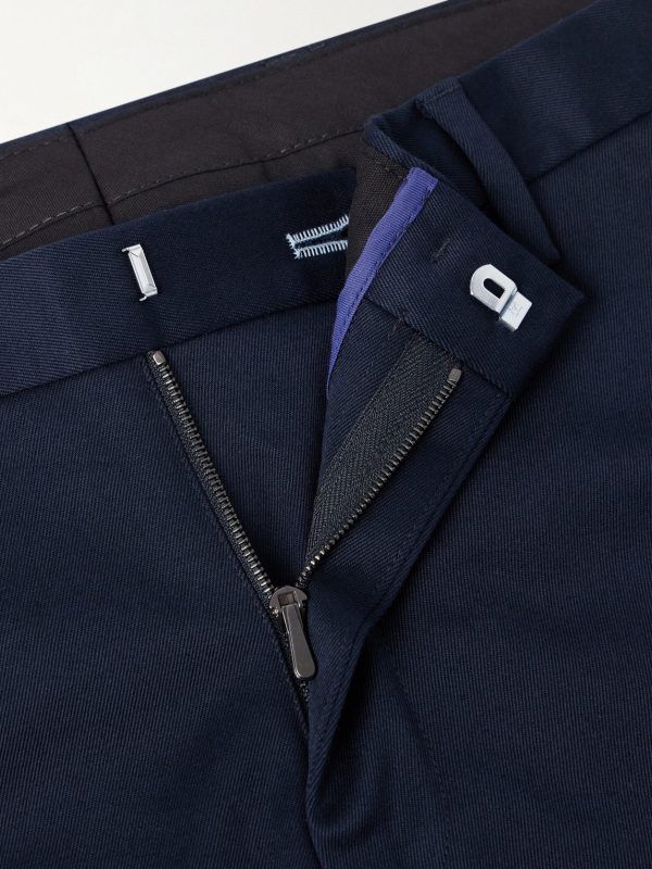 Straight-Leg Cotton-Blend Twill Trousers - CU Straight-Leg Cotton-Blend Twill Trousers - CU