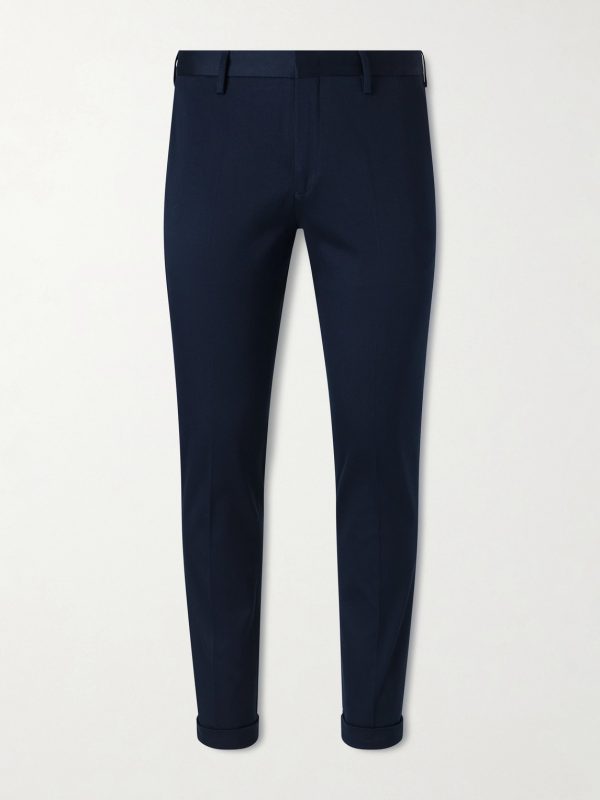 Straight-Leg Cotton-Blend Twill Trousers Straight-Leg Cotton-Blend Twill Trousers