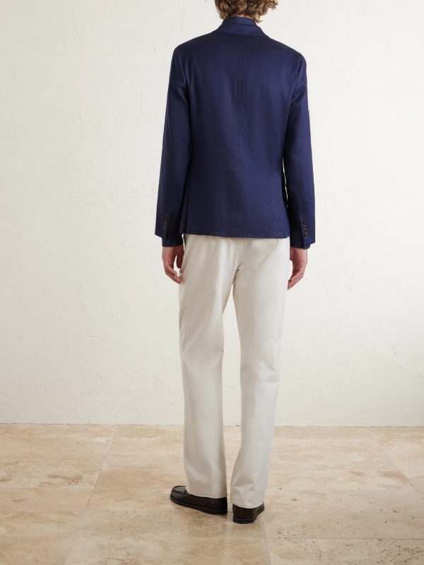Slim-Fit Linen and Virgin Wool-Blend Suit Jacket - BK Slim-Fit Linen and Virgin Wool-Blend Suit Jacket - BK