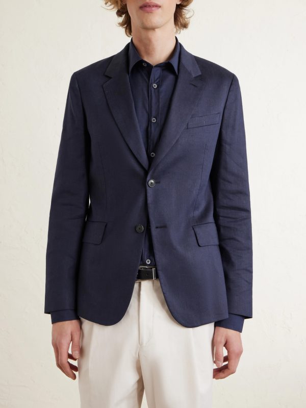 Slim-Fit Linen and Virgin Wool-Blend Suit Jacket - FR Slim-Fit Linen and Virgin Wool-Blend Suit Jacket - FR