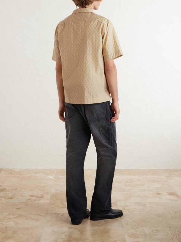 Embroidered Cotton-Blend Shirt - BK Embroidered Cotton-Blend Shirt - BK