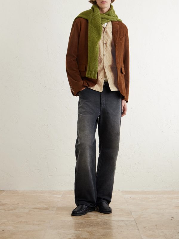 Embroidered Cotton-Blend Shirt - OU Embroidered Cotton-Blend Shirt - OU