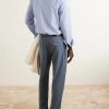 Straight-Leg Wool Trousers - BK Straight-Leg Wool Trousers - BK