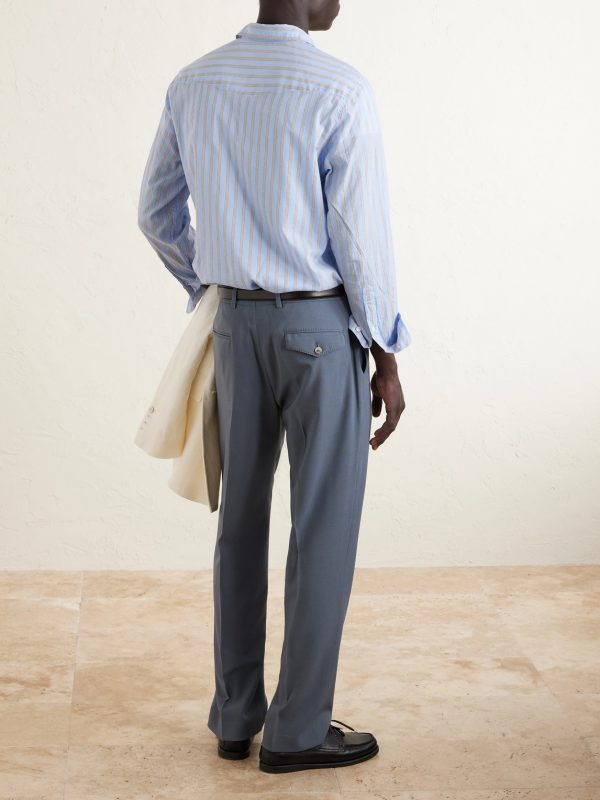 Straight-Leg Wool Trousers - BK Straight-Leg Wool Trousers - BK