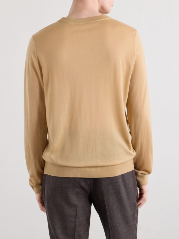 Logo-Embroidered Merino Wool Sweater - BK