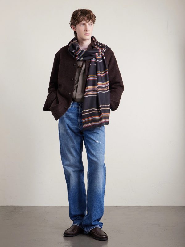 Striped Voile Scarf - CU