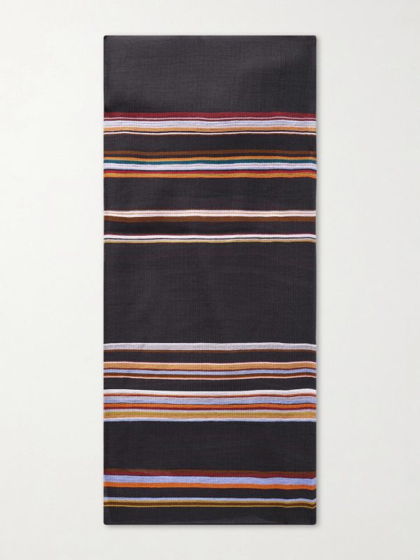 Striped Voile Scarf