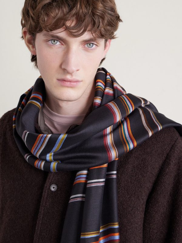 Striped Voile Scarf - OU