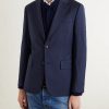 Slim-Fit Checked Wool Suit Jacket - FR Slim-Fit Checked Wool Suit Jacket - FR