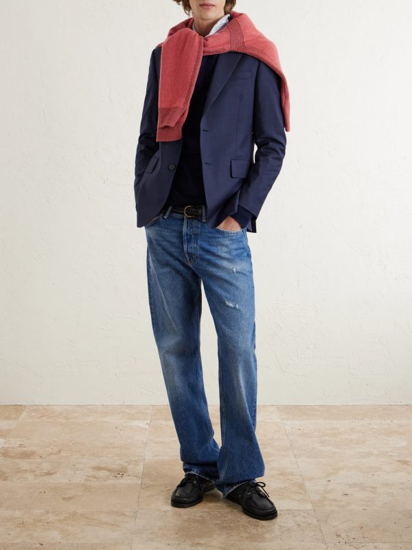 Slim-Fit Checked Wool Suit Jacket - OU Slim-Fit Checked Wool Suit Jacket - OU