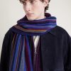 Fringed Striped Wool Scarf - CU Fringed Striped Wool Scarf - CU