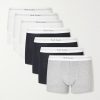 Set of Seven Organic Cotton-Blend Jersey Boxer Briefs Set of Seven Organic Cotton-Blend Jersey Boxer Briefs