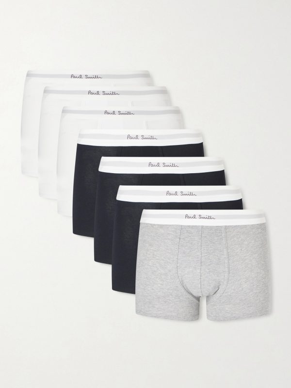 Set of Seven Organic Cotton-Blend Jersey Boxer Briefs Set of Seven Organic Cotton-Blend Jersey Boxer Briefs