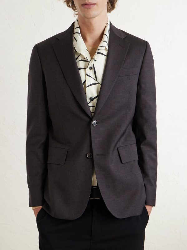 Brierley Slim-Fit Houndstooth Wool Suit Jacket - FR Brierley Slim-Fit Houndstooth Wool Suit Jacket - FR