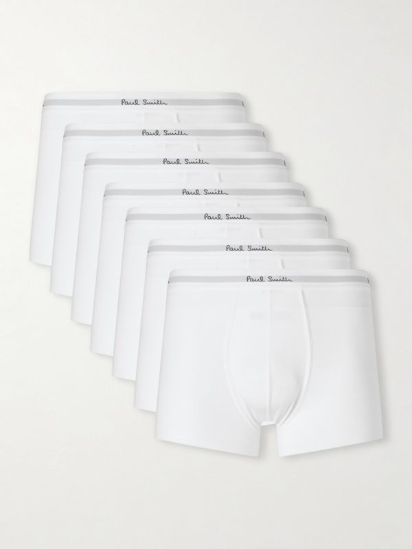 Seven-Pack Stretch Organic Cotton-Jersey Boxer Briefs Seven-Pack Stretch Organic Cotton-Jersey Boxer Briefs