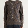 Argyle Wool and Cotton-Blend Sweater - FR Argyle Wool and Cotton-Blend Sweater - FR