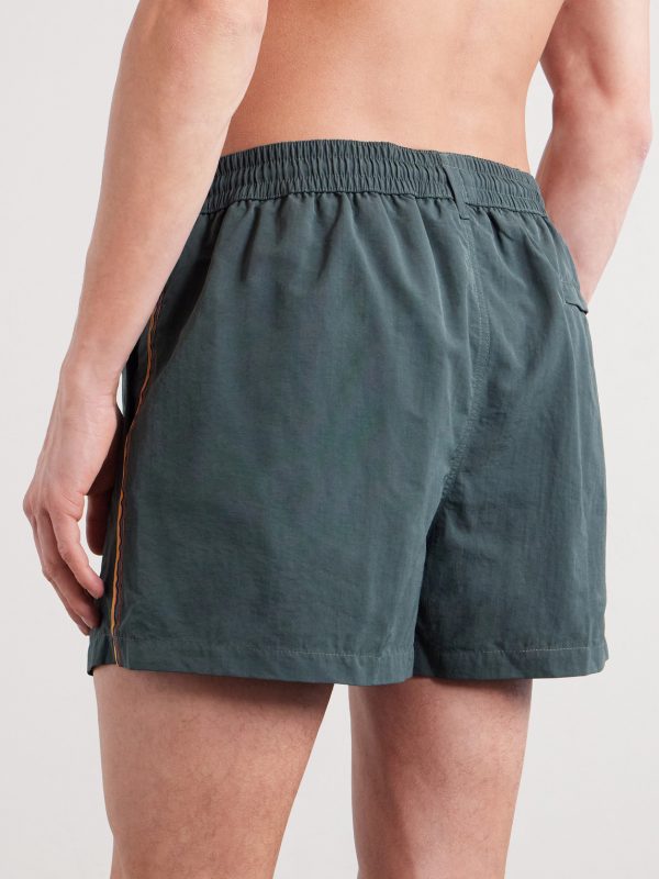 Straight-Leg Short-Length Recycled Swim Shorts - BK Straight-Leg Short-Length Recycled Swim Shorts - BK