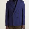 Double-Breasted Wool and Linen-Blend Blazer - FR