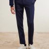 Slim-Fit Straight-Leg Stretch Linen and Wool-Blend Trousers - FR Slim-Fit Straight-Leg Stretch Linen and Wool-Blend Trousers - FR