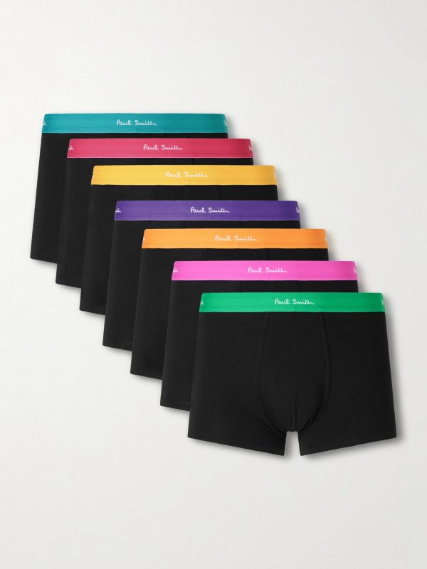 Seven-Pack Stretch Organic Cotton-Jersey Boxer Briefs - CU