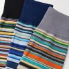 Six-Pack Striped Cotton-Blend Socks - CU Six-Pack Striped Cotton-Blend Socks - CU