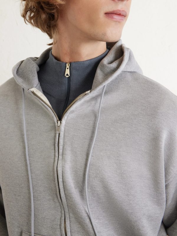 Merino Wool Zip-Up Cardigan - CU