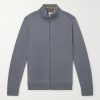 Merino Wool Zip-Up Cardigan