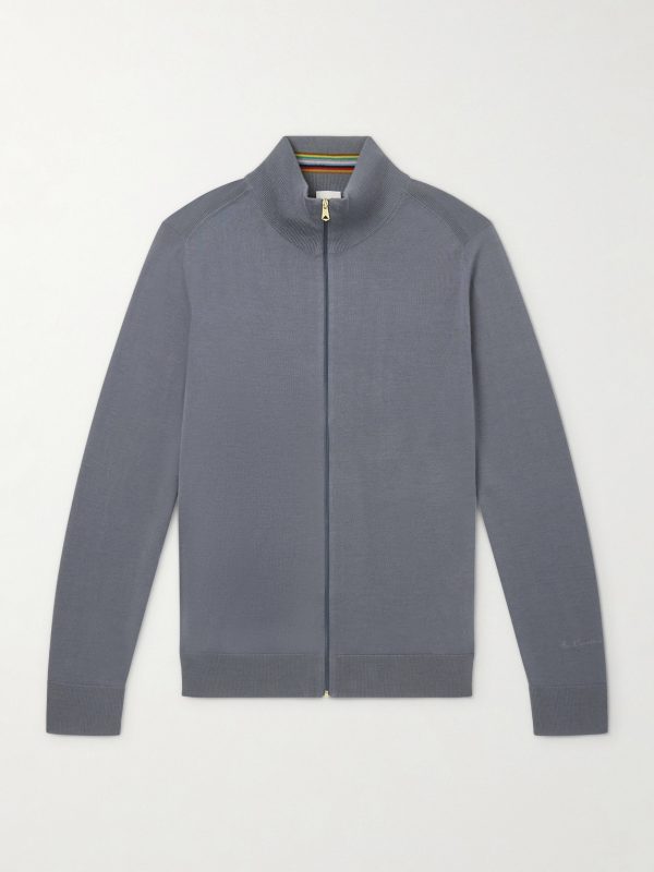Merino Wool Zip-Up Cardigan