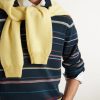 Striped Merino Wool Polo Sweater - CU Striped Merino Wool Polo Sweater - CU