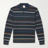 Striped Merino Wool Polo Sweater Striped Merino Wool Polo Sweater