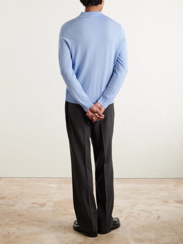 Merino Wool Polo Shirt - BK Merino Wool Polo Shirt - BK