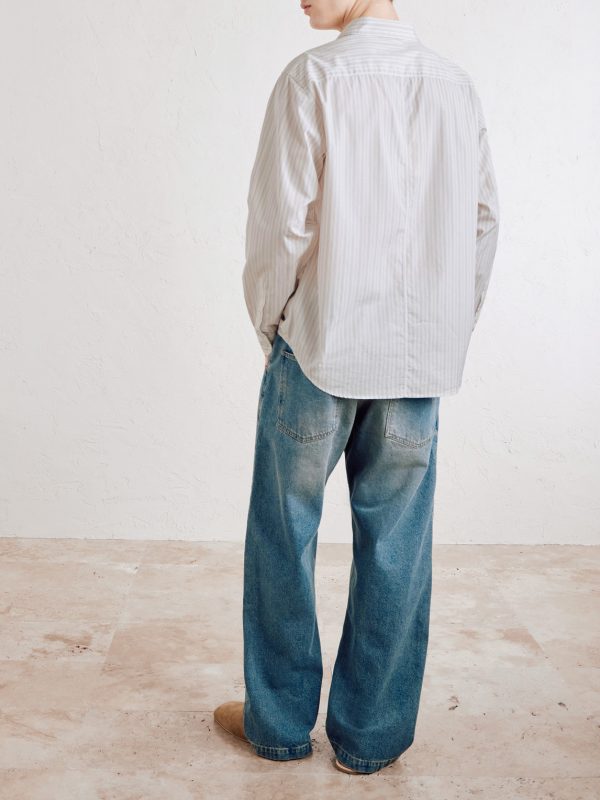 Evening Striped Cotton-Poplin Shirt - BK