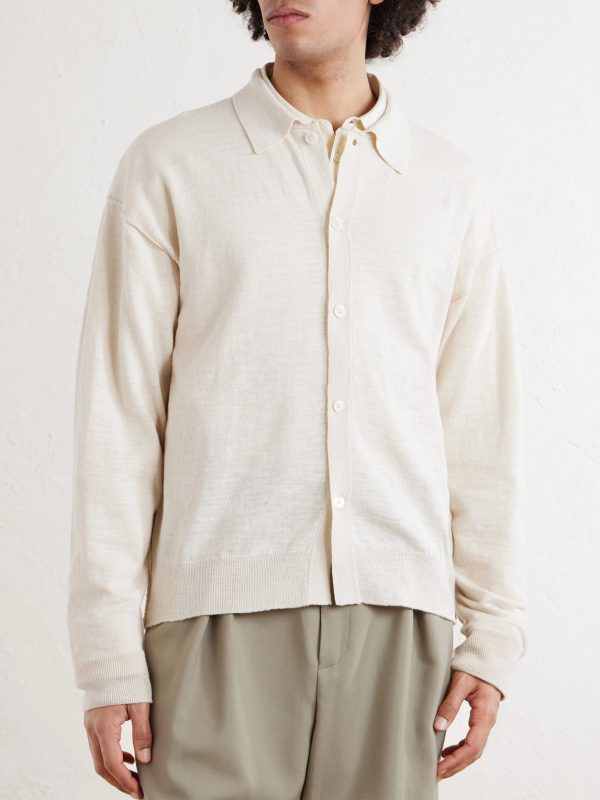 Formal Cotton and Linen-Blend Cardigan - FR Formal Cotton and Linen-Blend Cardigan - FR