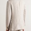 Striped Linen Suit Jacket - BK Striped Linen Suit Jacket - BK