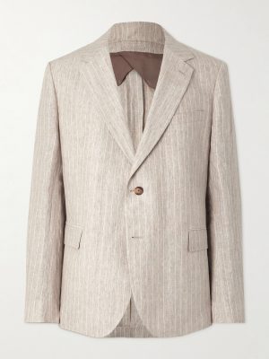 Striped Linen Suit Jacket Striped Linen Suit Jacket