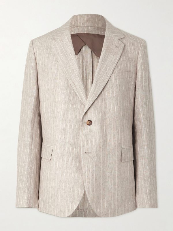Striped Linen Suit Jacket Striped Linen Suit Jacket