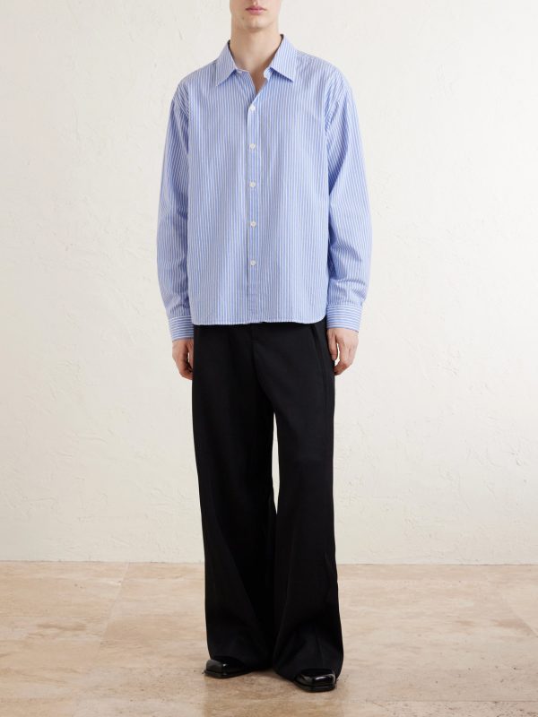 Generous Striped Cotton Shirt - OU Generous Striped Cotton Shirt - OU