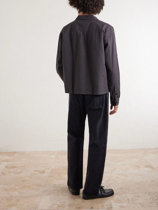 Priority Checked Cotton and Linen-Blend Shirt - BK Priority Checked Cotton and Linen-Blend Shirt - BK