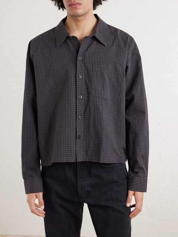 Priority Checked Cotton and Linen-Blend Shirt - FR Priority Checked Cotton and Linen-Blend Shirt - FR