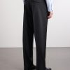 Formal Straight-Leg Pleated Wool Suit Trousers - BK Formal Straight-Leg Pleated Wool Suit Trousers - BK