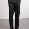 Formal Straight-Leg Pleated Wool Suit Trousers - FR Formal Straight-Leg Pleated Wool Suit Trousers - FR