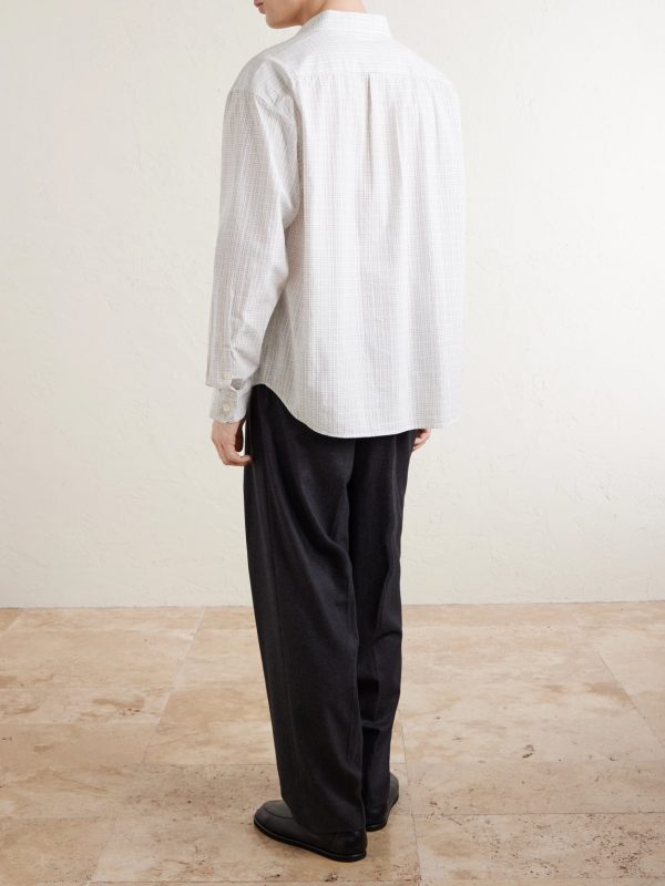 Generous Checked Cotton-Poplin Shirt - BK Generous Checked Cotton-Poplin Shirt - BK