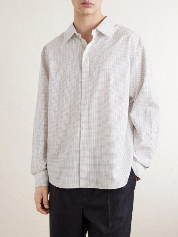 Generous Checked Cotton-Poplin Shirt - FR Generous Checked Cotton-Poplin Shirt - FR