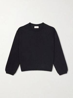 Companion Cropped Cotton and Linen-Blend Sweater Companion Cropped Cotton and Linen-Blend Sweater