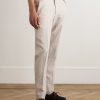 James Straight-Leg Striped Linen Suit Trousers - FR James Straight-Leg Striped Linen Suit Trousers - FR