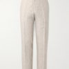 James Straight-Leg Striped Linen Suit Trousers James Straight-Leg Striped Linen Suit Trousers