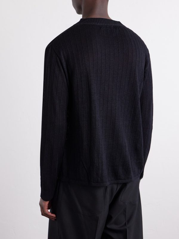 Linen-Blend Sweater - BK Linen-Blend Sweater - BK