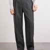 Straight-Leg Pleated Wool Trousers - FR Straight-Leg Pleated Wool Trousers - FR