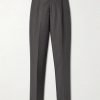 Straight-Leg Pleated Wool Trousers Straight-Leg Pleated Wool Trousers
